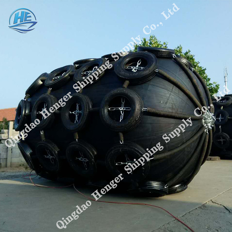 50KPa / 80Kpa ISO 17357 Certificated Pneumatic Rubber Fenders Yokohama Type