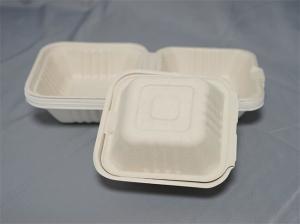 Quality 6&quot; Hamburger Biodegradable Sugarcane Plates Restaurants wholesale