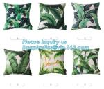 Tropical leaf latest design digital printing cushion cover wholesale decorative
