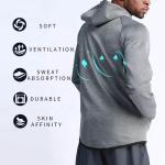 Mens Activewear Tops Full Zip Athletic Hoodies Muscle Sweatshirt