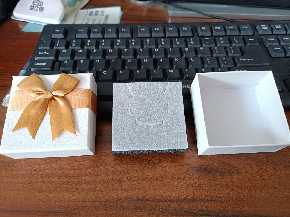 Upper and Lower Cover Ring Earring Necklace Pendant Jewelry Bracelet Set Gift Packaging Box with Ribbon and Foam Insert
