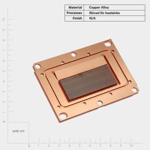 Quality High Density Copper Skiving Fin Heat Sink Liquid Cooling Block CNC Machining CPU Cooler Heatsink wholesale