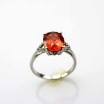 Fashion Jewelry 7mmx9mm Tanzanite Cubic Zirconia Sterling Silver Ring (R247)