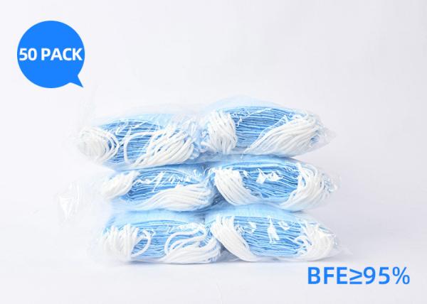 Boys Girls Children'S Disposable Face Masks Blue Melt Blown Cloth Anti - Virus