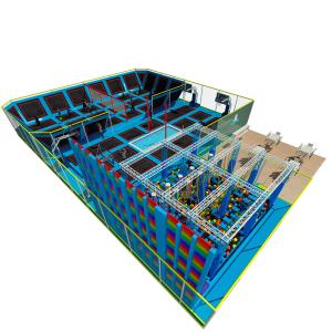 Quality Waterproof Foam Pad Soft Indoor Playground , Jump And Bounce Trampoline Park wholesale
