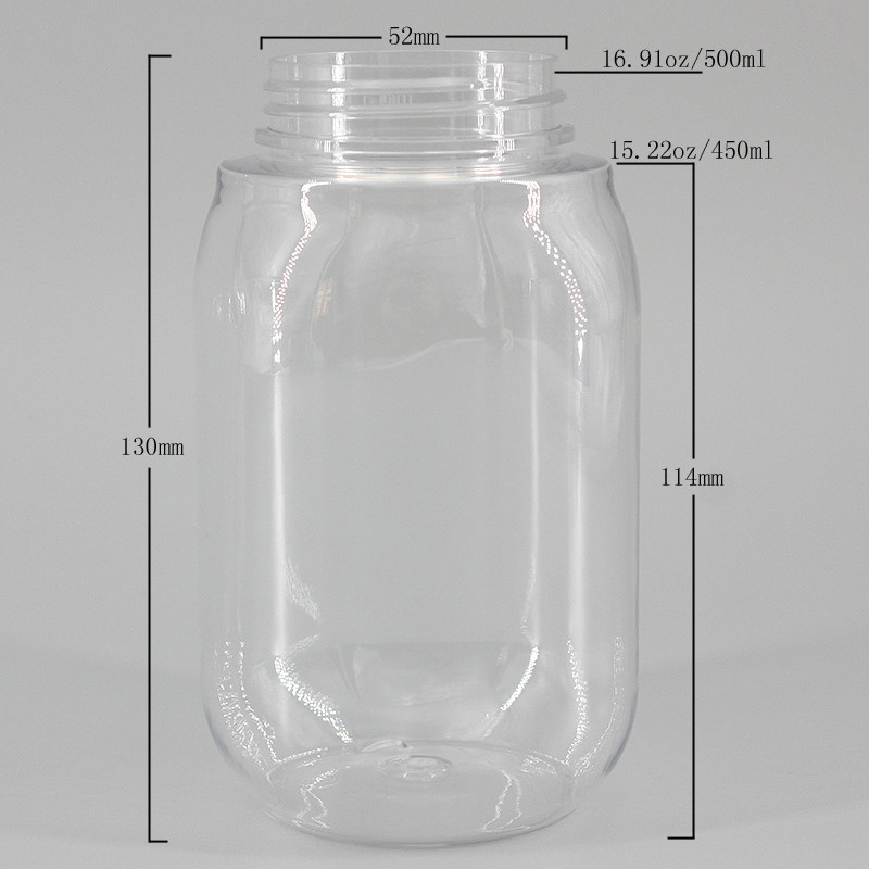 Transparent 77*114mm 450ml Reusable Shampoo Bottles