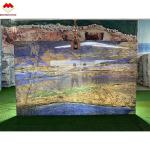 Translucent Golden Blue Onyx Perfect for Hotel Wall Panel from Brazil Stone