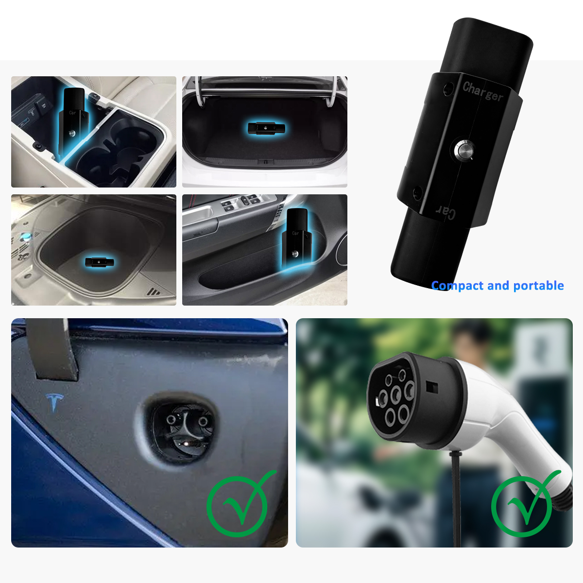 Condition 32A Output Type 2 Charging Adapter for NACS EV Charger 220V Input Voltage