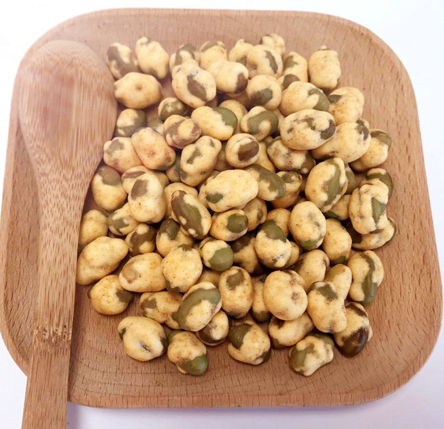 Natural Food Crispy Roasted Bbq Flavor Coated Green Beans Snacks Zero Trans Fat