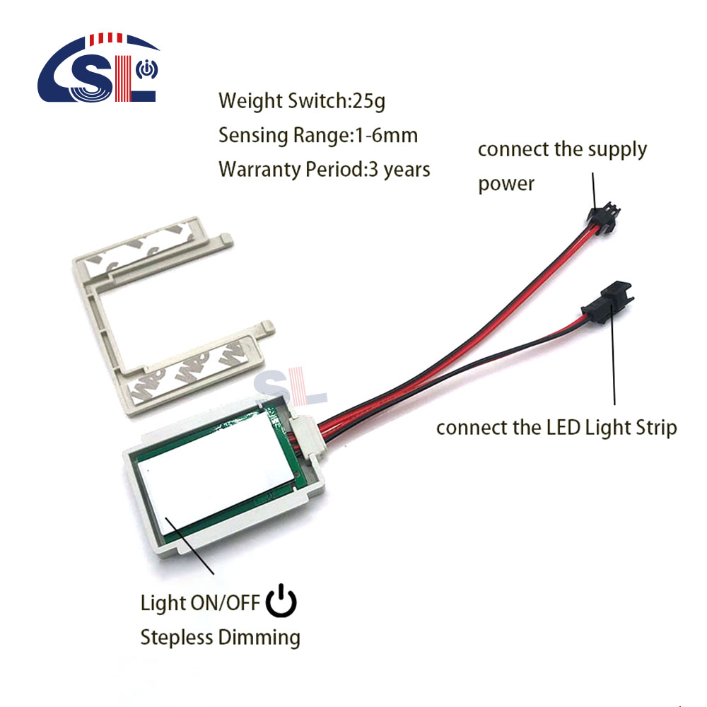 Single Color Touch Sensor Switch for DC12V 12W 24W 36W Bathroom Vanities Mirrors
