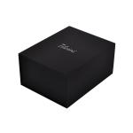 Black Magnetic Clothing Cardboard Box , Garment Shipping Box With Tissue Paper