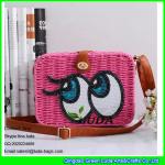 LDTT-013 big eyes rattan handbag fashion paper straw cosmetic shoulder bags