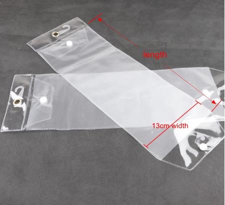 Transparent Pvc Bag Hair Extension Plastic Packaging With Logo Customized For Cosmetic