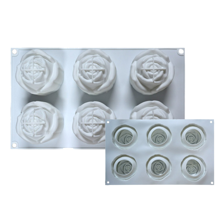 Cake Decoration Rose Shaped Silicone Mould 3D Food Grade Soap Molds