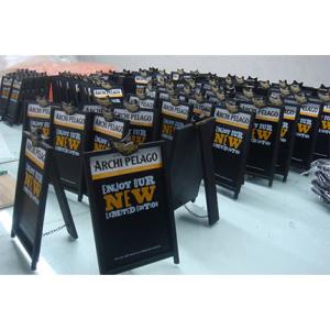 Quality Desktop A Frame Rewriteable Blackboard Mini Desk Standing Menu Holder Display For Restaurant And Bar wholesale