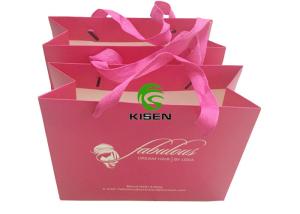 Quality Hair Extension Paper Handle Shopping Bags For Packaging Gift Customed Design wholesale