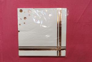 Quality 3Ply Gold Foil hand Stamped Napkin With Your Own Design wholesale