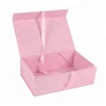 custom pink baby children apparel gift box wedding dress folding gift box