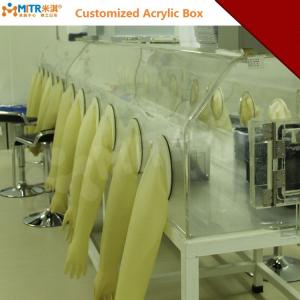 Quality Multi Gloves Acrylic Glove Box , Science Research Chemical Glove Box wholesale