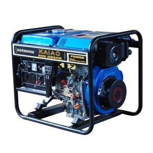 Quality 50hz 6kva 3000rmp Open Frame Diesel Generators , Electric Start Diesel Generator KDE8600E wholesale