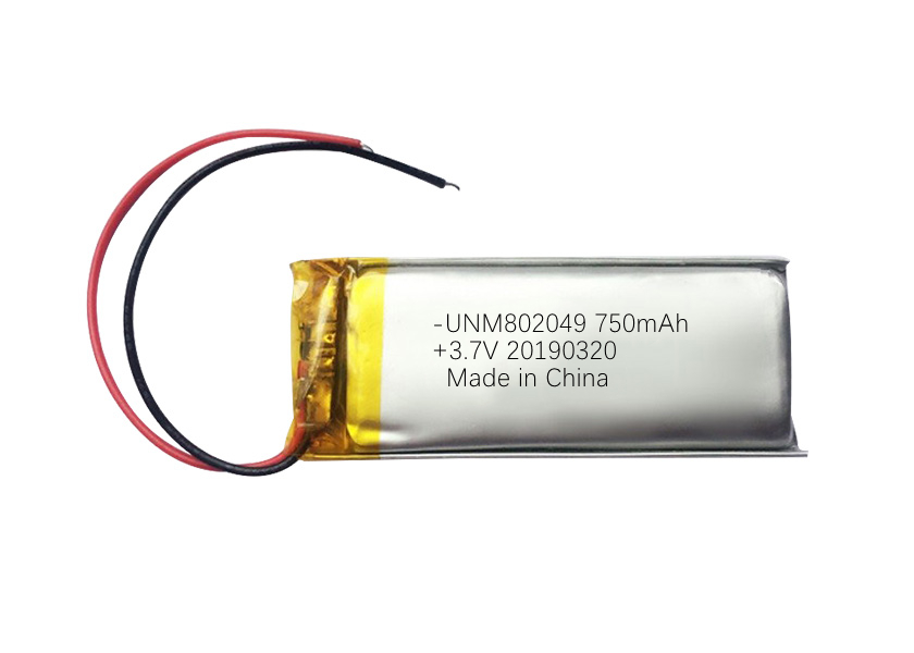 3.7V Lithium ion Polymer Battery 802049 750mAh 1C Discharge Li Poly Battery for Beauty Apparatus