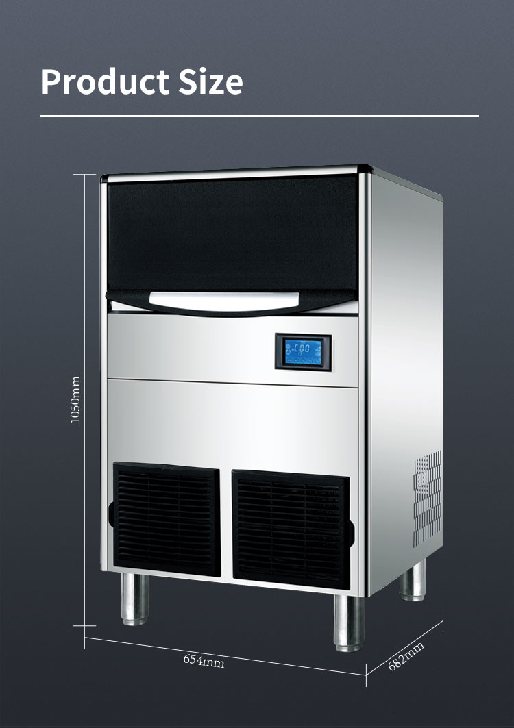 Ice Capacity 100kg 24H LCD Commercial Ice Maker Machine For Restaurant Bar Cafe For Sale