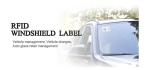 PVC PET UHF RFID Windshield Tag Sticker With Number Printing For Vehicle