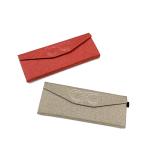 Customized printed manufacturer soft linen reading eyeglasses case