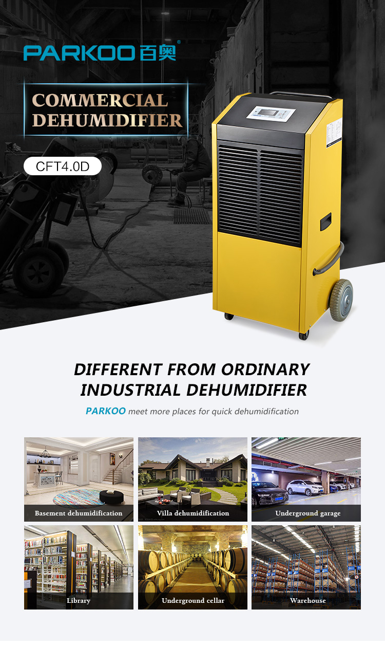 Hand Push Portable Refrigerant Commercial Grade Dehumidifier
