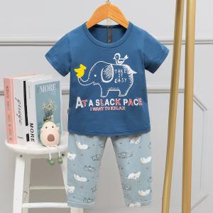 Quality 95% cotton Elephant Short Pyjamas fashion No Allergy with 5% spandex wholesale