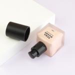 Square 30ml Frosted Glass Foundation Bottle For Cosmetic Packaging