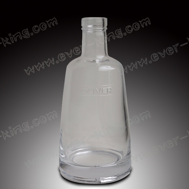 Transparent 750 ML Luxury Liquors Tequila Glass Bottle