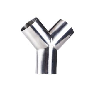 Quality RTS Sanitary Stainless Steel 304 316 Pipe Fitting Tri Clamp Welding Wyes Tee Y Type Tee wholesale