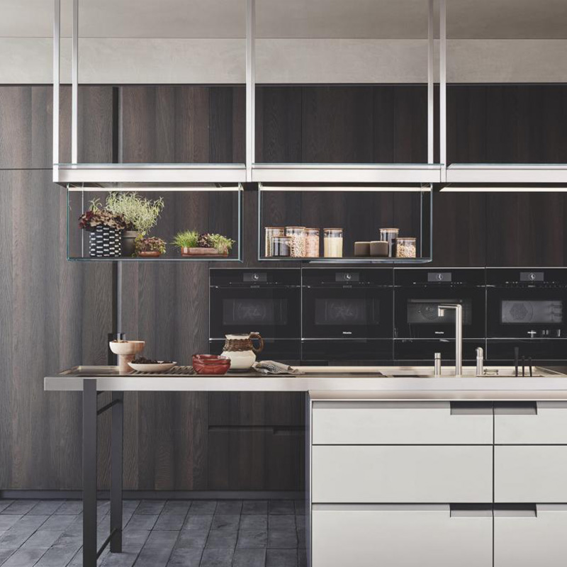 Popular Furniture High Gloss Modular Kitchen Cabinets for Customization in Luxury Homes