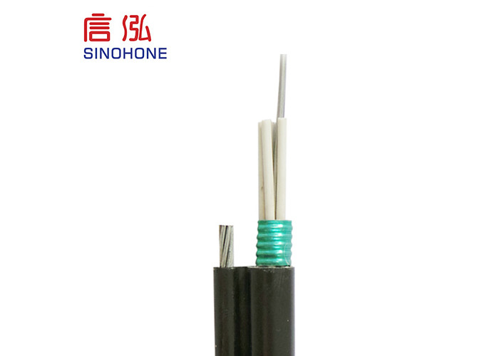 2 Core Aerial Self Supporting Outdoor Single Mode Fiber Optic Cable 2 Km Per Roll