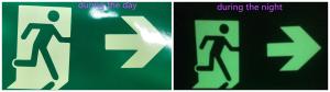 Quality Plastic Photoluminescent Vinyl Film Self Adhesive For Everglow Exit Signs wholesale