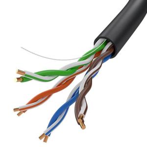 Quality Solid UTP Cat5e Network Cable 4 Pairs CCA Conductor PVC Jacket wholesale