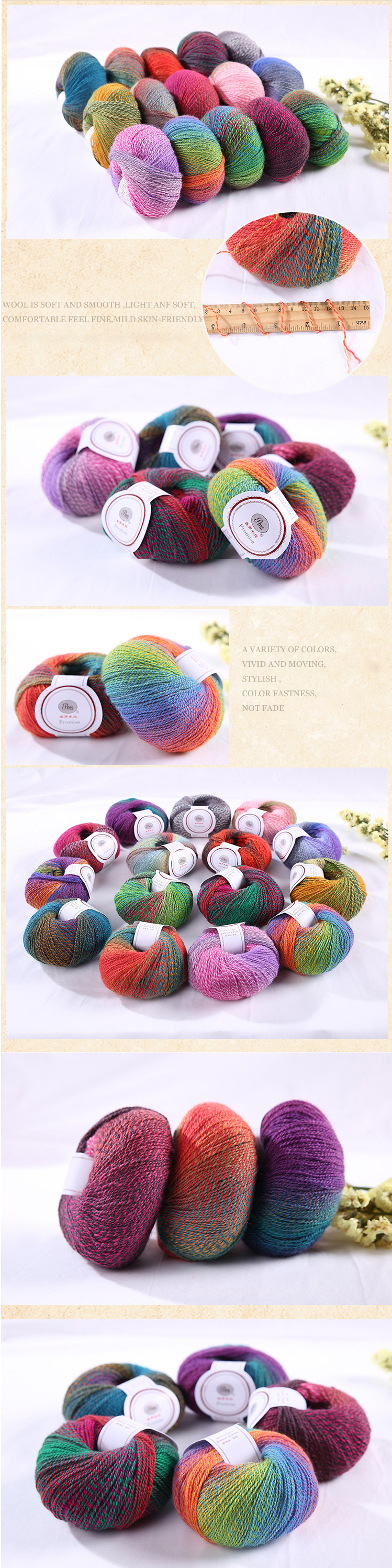 Durable Washable Wool Cotton Blend Yarn , Anti Fouling Cotton Mix Yarn