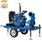 Efficient 2 Wheeled High Pressure Water Pump Agricultural Irrigation Diesel