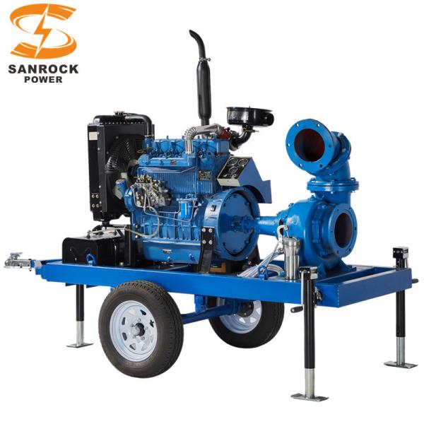 Efficient 2 Wheeled High Pressure Water Pump Agricultural Irrigation Diesel