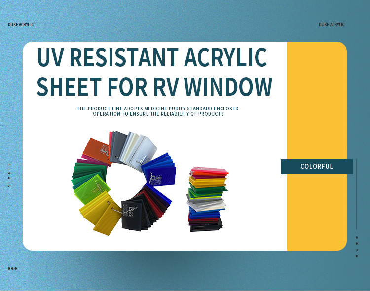 Long Lasting RV Window Acrylic Sheet With Enhanced UV Protection