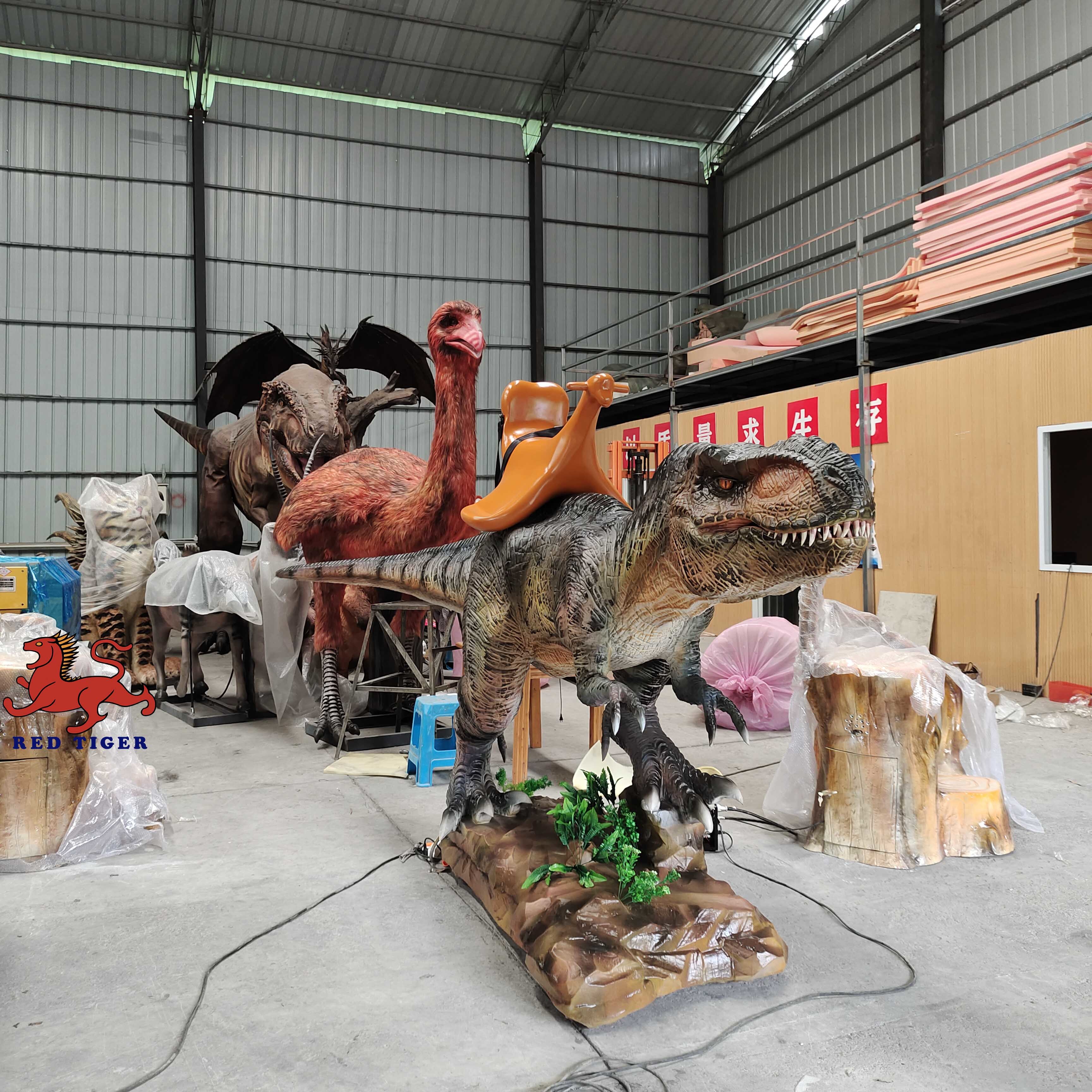 Theme Park Dinosaur Park Rides , Artificial Walking Dinosaur Rides