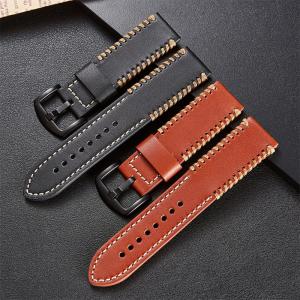 Quality Vintage Genuine Leather Watchbands 22mm Bracelet Band watches Accessories parts for Samsung Gear sport s2 S3 galaxy Huaw wholesale
