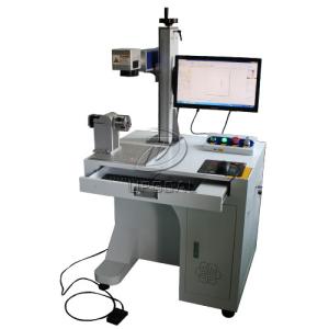 Quality Stainless Steel Cylinder Fiber Laser Marking Machine with Rotary Axis AC110V wholesale
