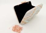 Rainbow Color Champagne Clutch Bag , Crystal & Satin Fabric Box Evening Bags