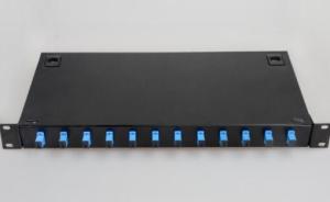 Quality 19'' 1u fiber patch panel , FTTH Fiber Optic Distribution Panel 12 Ports wholesale