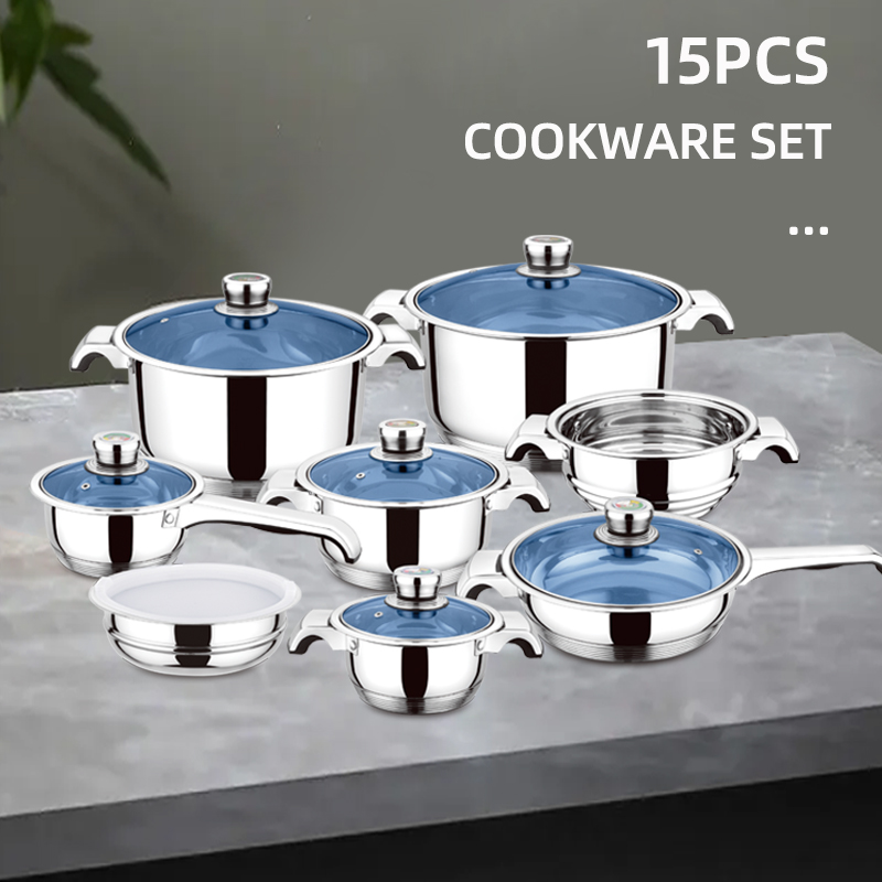 Multifunction Cooking Pots Stainless Steel Sets Cookware Pot And Pans Cookware Set With Thermometer