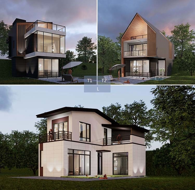 Luxury Modular Hotel Unit Prefab Light Steel Frame House For Living