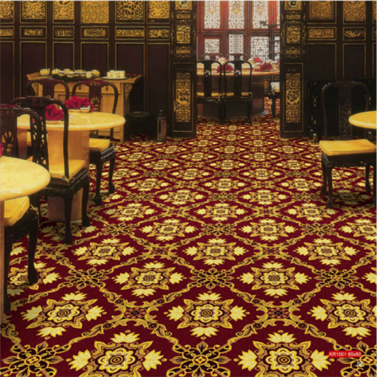 Bright colors soft floral printed wilton carpet