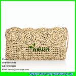 LUDA 2016 new designer paper straw crochet handbags